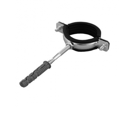 Obejma stalowa z gumą 1″